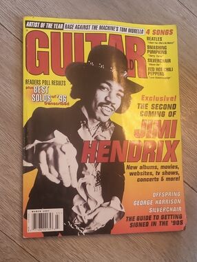 Guitar Magazine Featuring Jimi Hendrix - Yellow & Red Cover 1997